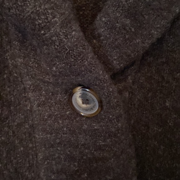 BCBG MaxAzria Cozy Soft Short Sleeve Sweater Cape Relaxed Fit Light Brown Urban - Picture 7 of 10